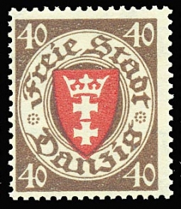 Danzig 185, Coat of Arms,  Currency Reform